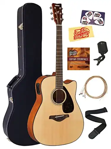 Yamaha FGX800C Folk Acoustic-Electric Guitar (+ starter bundle)